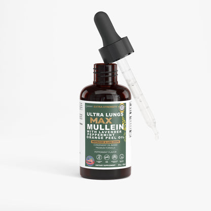 GreenVify Ultra Lungs Max Mullein Drops with Lavender Peppermint Orange Peel Oil