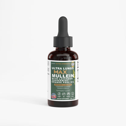 GreenVify Ultra Lungs Max Mullein Drops with Lavender Peppermint Orange Peel Oil