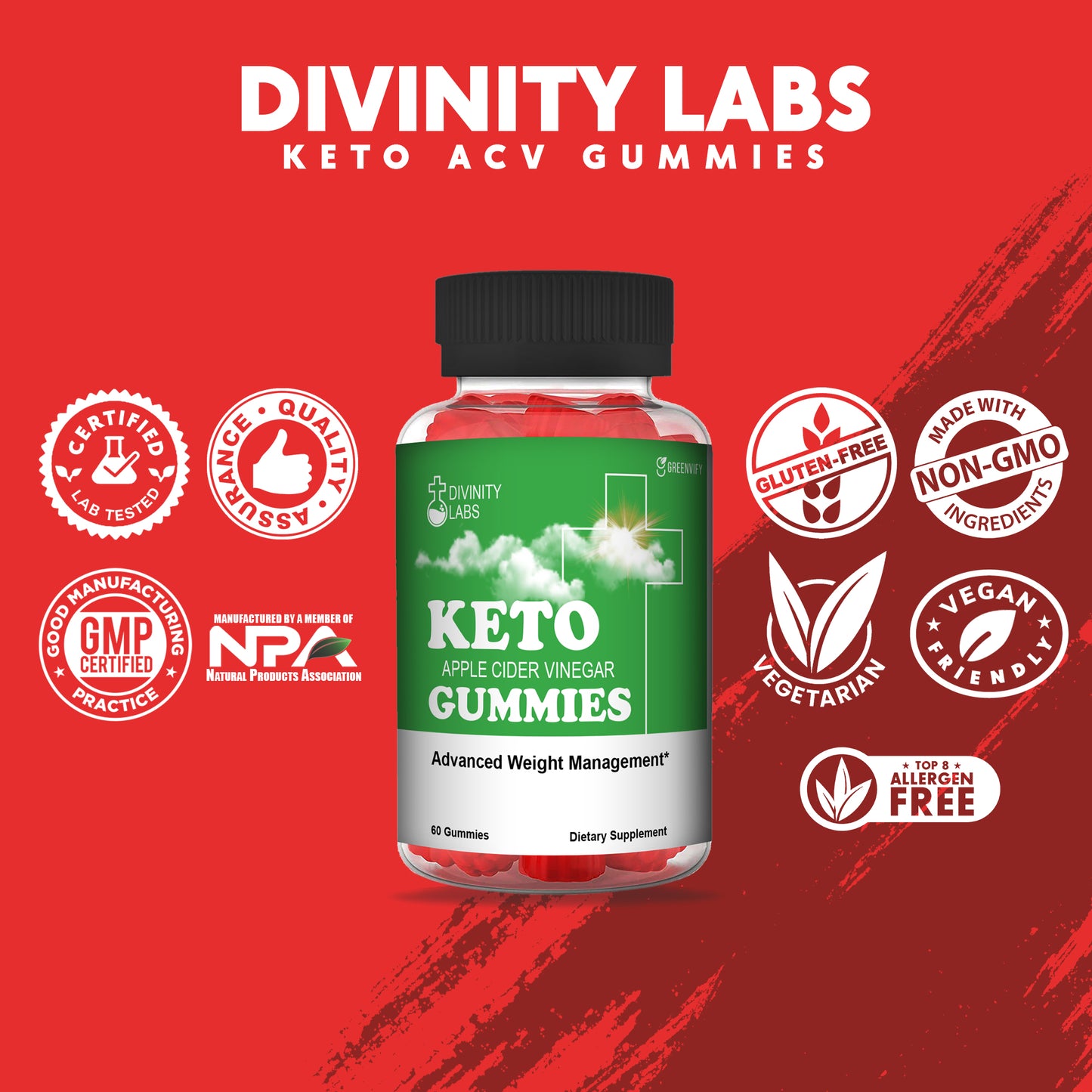 Divinity Labs Keto Apple Cider Vinegar Gummies