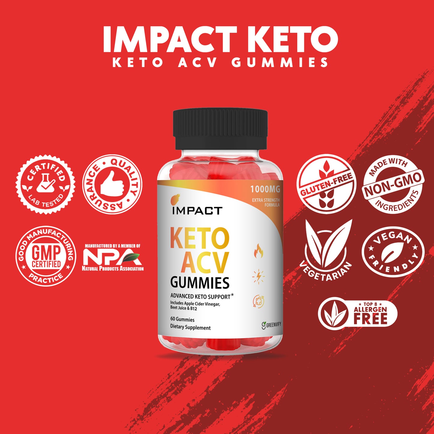Impact Keto Apple Cider Vinegar Gummies