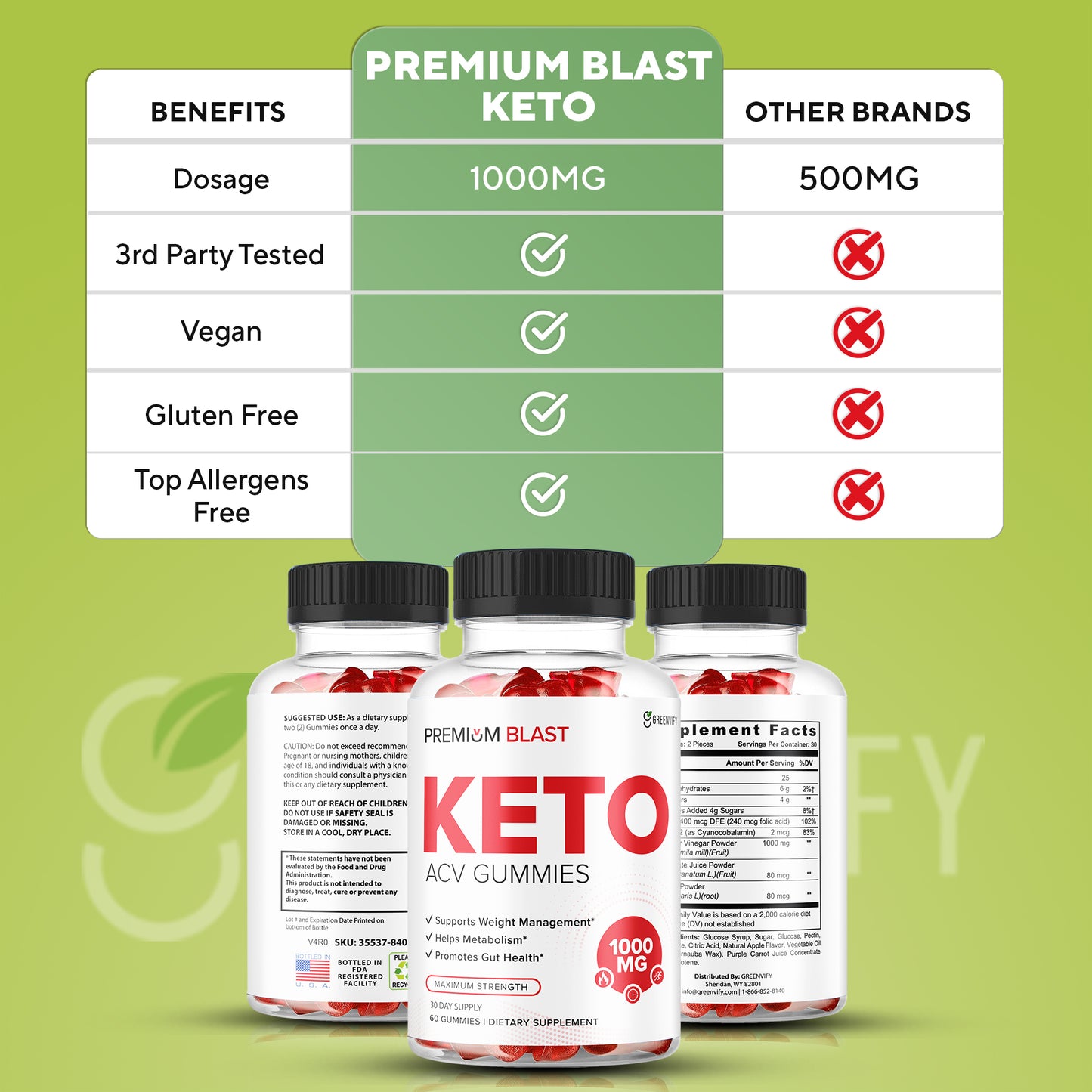 Premium Blast Keto Apple Cider Vinegar Gummies
