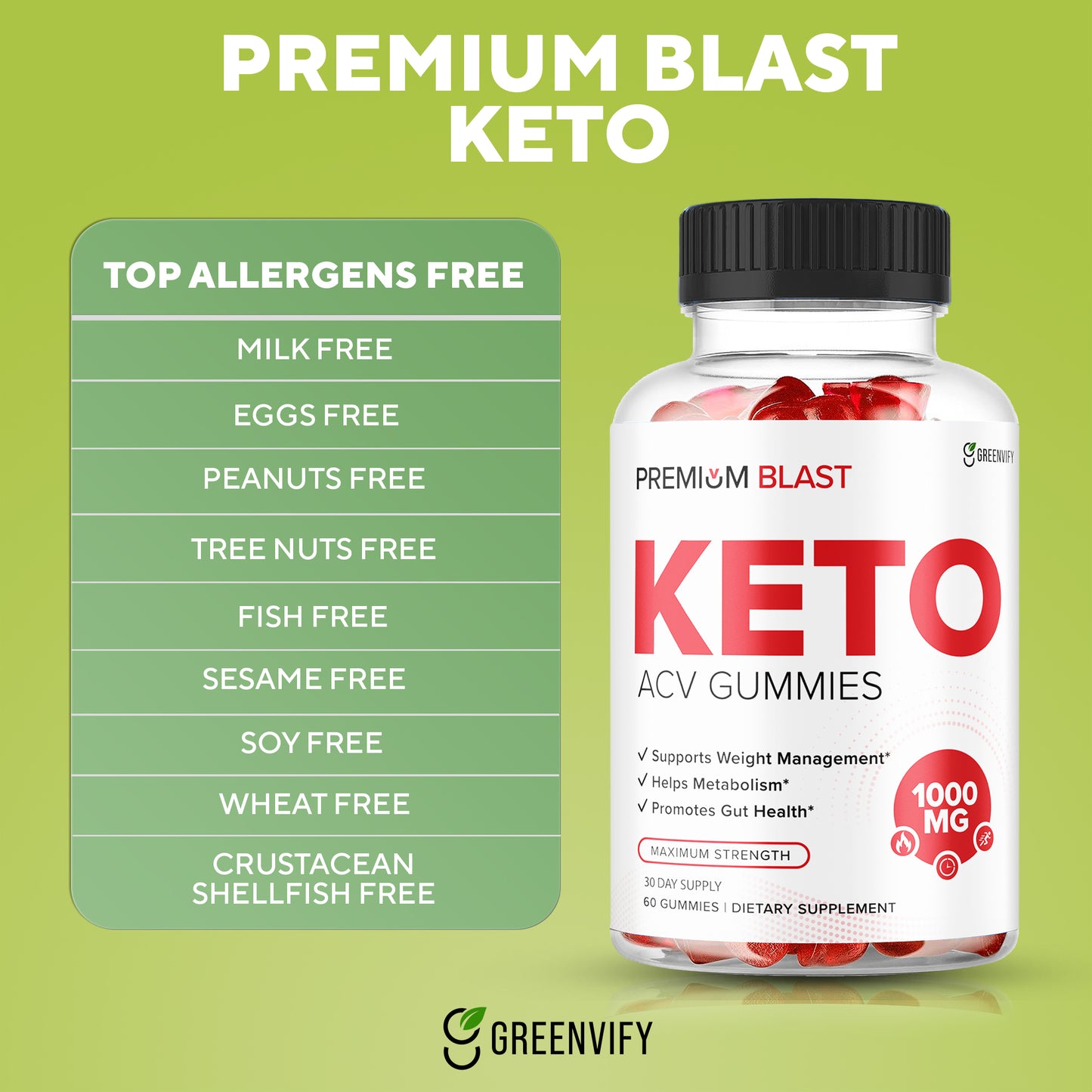 Premium Blast Keto Apple Cider Vinegar Gummies